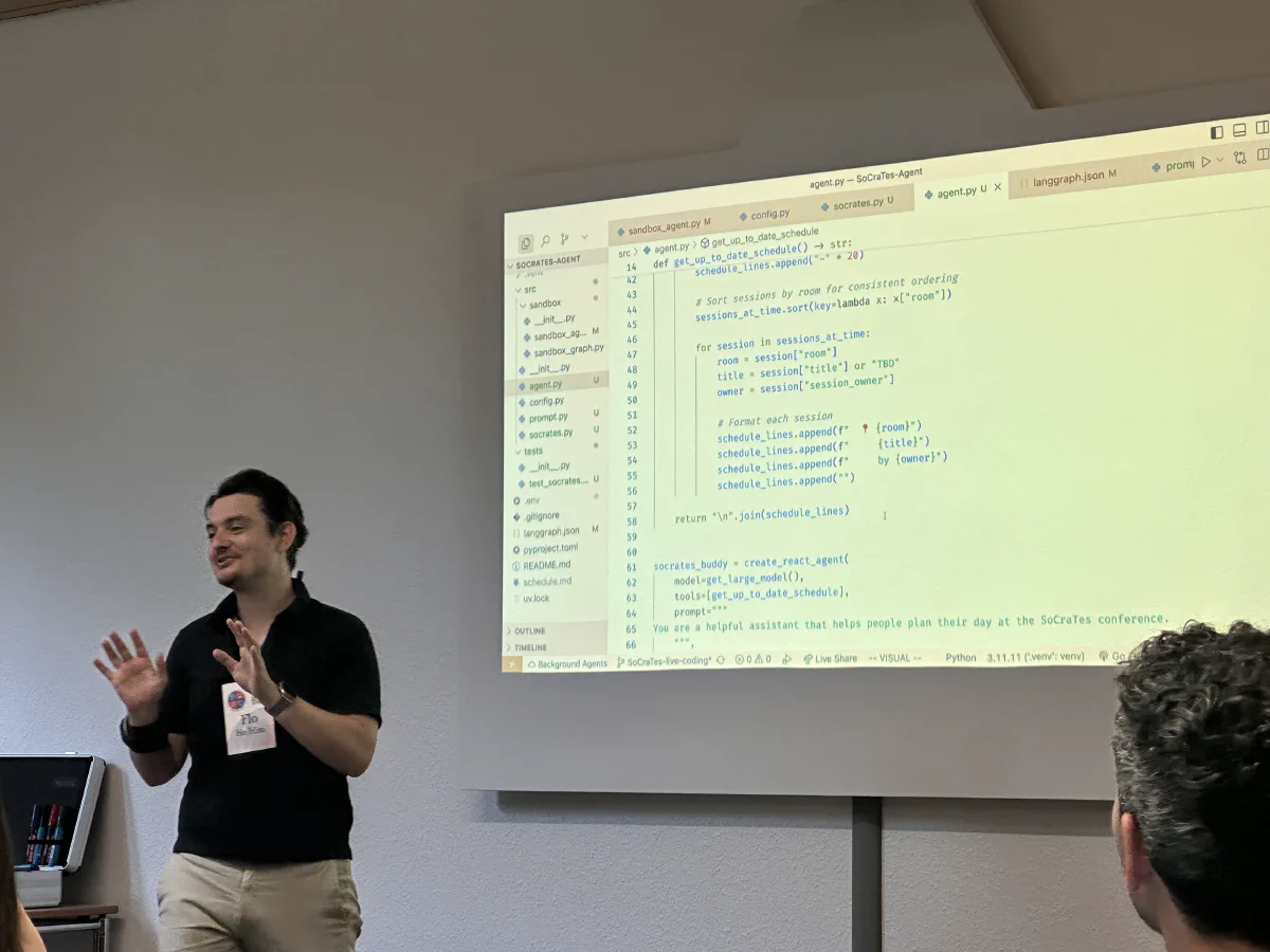 Presenting the agent code